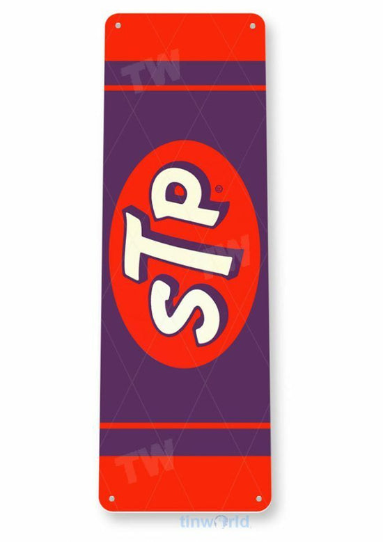 STP TIN SIGN 11X4 TESTED PRODUCT FORMULA ONE TEAM OIL LUBRICANT RUSTY BOLT