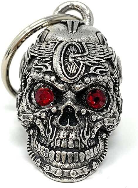 MOTORHEAD SKULL BIKER BELL MOTORCYCLE ACCESSORY OR KEYCHAIN DRIVE AWAY GREMLINS
