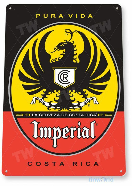 IMPERIAL BEER 12x18 TIN SIGN BREWING COMPANY BAR PUB TAVERN CERVEZA COSTA RICO
