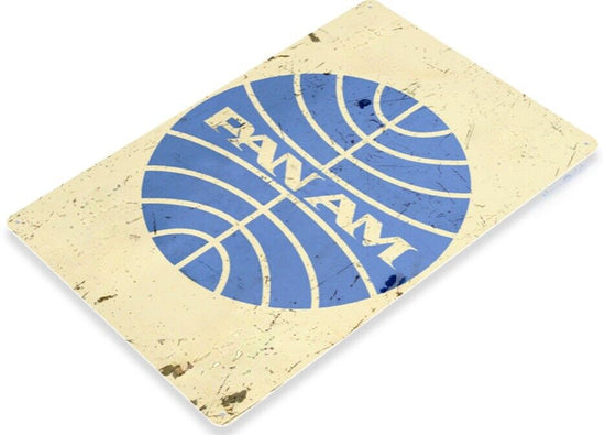 PAN AM TIN SIGN COMMERCIAL AVIATION AMERICA AIRPLANE 707 FIRST CLASS TRAVEL