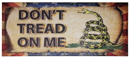 DONT TREAD ON ME WOOD SIGN CONTINENTAL MARINES AMERICAN REVOLUTION FREEDOM