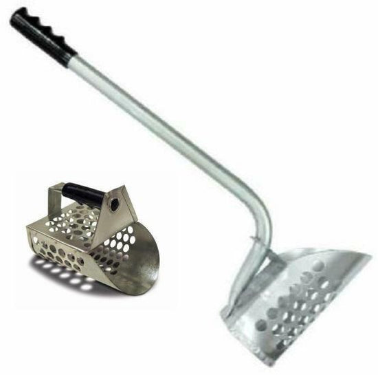 METAL DETECTING SAND SCOOP COMBO - 24" KNEE HIGH & HAND SCOOP - WHITES GARRETT