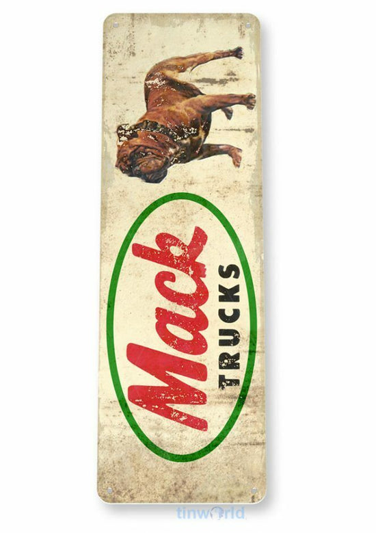 MACK 11 X 4 TIN SIGN AUTO AUTOMOBILE MECHANIC ADVERTISEMENT TRUCK TRANSPORT