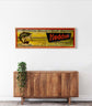 HEDDON FISHING LURE TIN SIGN 11 x 4  PLUG TOP WATER DIVING STICK BAIT BEER