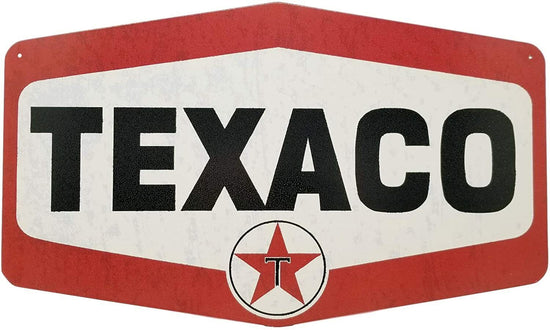 TEXACO TIN SIGN TRUST YOUR CAR SYSTEM WITH THE STAR THE TEXAS COMPANY PETROLEUM