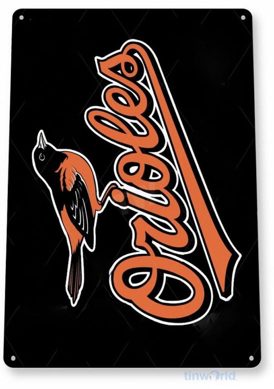 BALTIMORE ORIOLES TIN SIGN CAL RIPKEN JR MURRAY MUSSINA ANDERSON ALOMAR 12x18 in