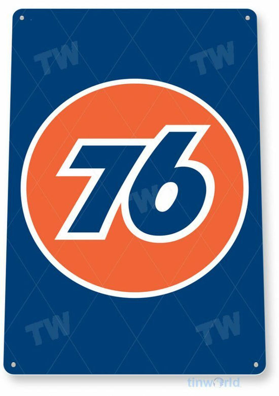 76 OIL AND GAS 11 X 8 TIN SIGN AUTO AUTOMOBILE MECHANIC ADVERTISEMENT STATION