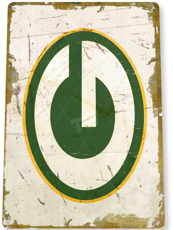 TIN SIGN Green Bay Packers Metal Wall Art Lambeau Field Football Card Shop A928