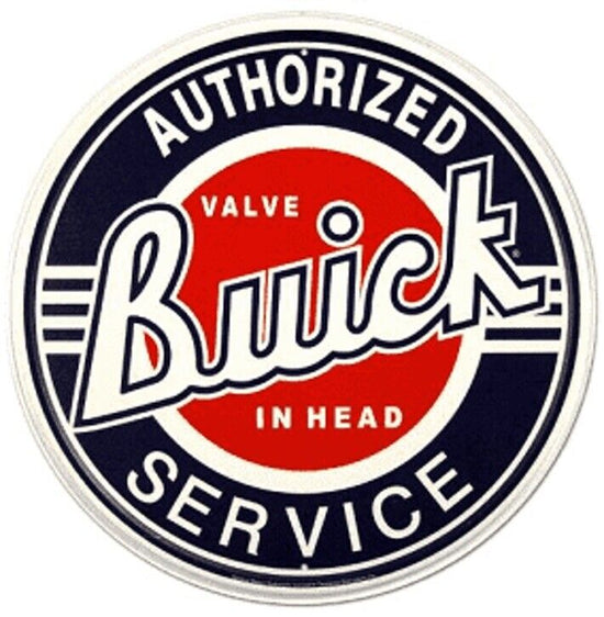 BUICK ROUND TIN SIGN SKYLARK RIVIERA GRAN SPORT GSX GRAND NATIONAL GARAGE NHRA