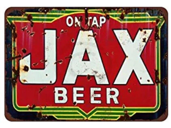 JAX BEER TIN SIGN BREWERY BOTTLE CAP BREWING COMPANY PUB BAR GRILL BREWERIANA