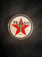 TEXACO GAS AND OIL ROUND LAPEL PIN - BACKPACK- SHIRT - HAT - 1" IN DIAMETER