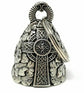 CELTIC CROSS BIKER BELL MOTORCYCLE ACCESSORY OR KEYCHAIN DRIVE AWAY GREMLINS