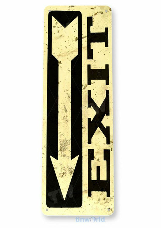 EXIT 11X4 TIN SIGN HOME GARAGE REPRODUCTION TIN SIGN RUSTIC OUT DOOR FIRE