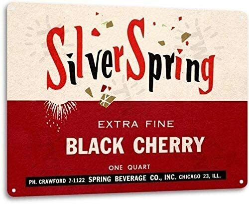 SILVER SPRING EXTRA FINE BLACK CHERRY ONE QUART ILLINOIS BEVERAGE COMPANY