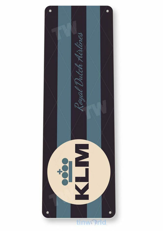 KLM AIRLINES 11 X 4  TIN SIGN AVIATION AIRPLANE AIRCRAFT RETRO LAX LAGUARDIA