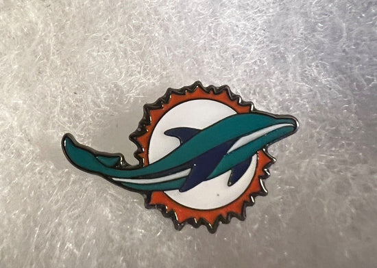 MIAMI DOLPHINS RETRO LOGO LAPEL PIN NFL FOR HATS , SHIRTS , VESTS , GIFTS