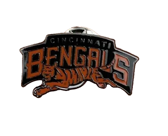 CINCINNATI BENGALS NFL TEAM LOGO LAPEL PIN FOR HATS , SHIRTS , VESTS OR A GIFT