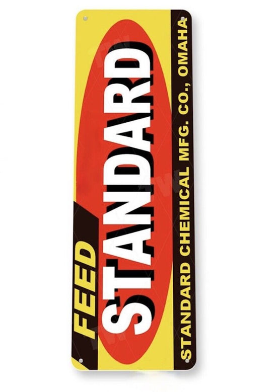 STANDARD FEED TIN SIGN CHEMICAL MANUFACTURING COMPANY OMAHA NEBRASKA GRAIN CO