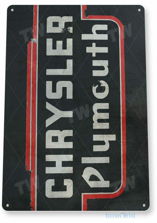 CHRYSLER PLYMOUTH 11 X 8 TIN SIGN NOSTALGIC REPRODUCTION ADVERTISEMENT