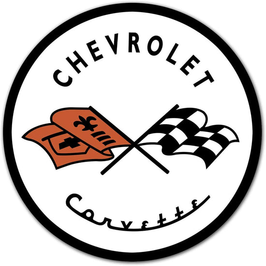 CHEVROLET CORVETTE ROUND TIN SIGN SPLIT WINDOW STINGRAY ZR1 C6 Z06 427 454 396