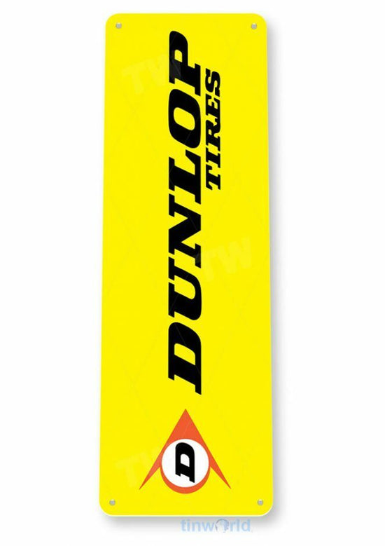 DUNLOP TIRES 11 X 4 TIN SIGN NOSTALGIC REPRODUCTION ADVERTISEMENT USA