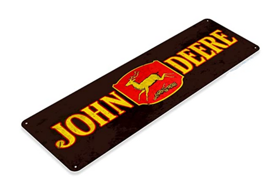 JOHN DEERE TIN SIGN 6x18 inch NOTHING RUNS LIKE A FARM TRACTOR MOLINE QUALITY