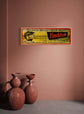 HEDDON FISHING LURE TIN SIGN 11 x 4  PLUG TOP WATER DIVING STICK BAIT BEER