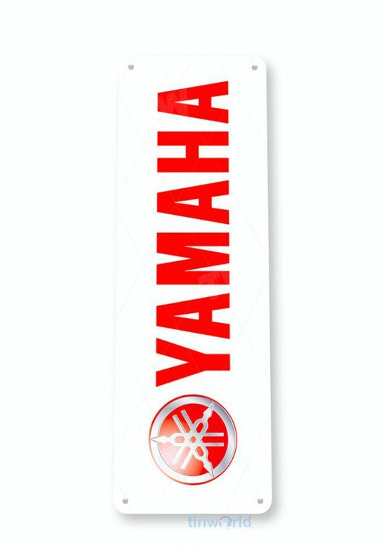 YAMAHA 11 X 4 TIN SIGN AUTO AUTOMOBILE MECHANIC ADVERTISEMENT MOTORCYCLE RACING