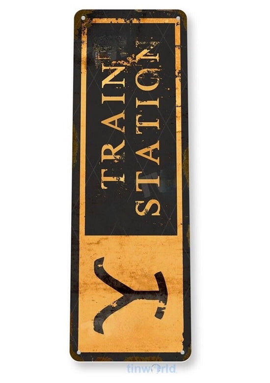 YELLOWSTONE TIN SIGN 11X4 INCH REPRODUCTION RUSTIC RANCH METAL SIGN NEW