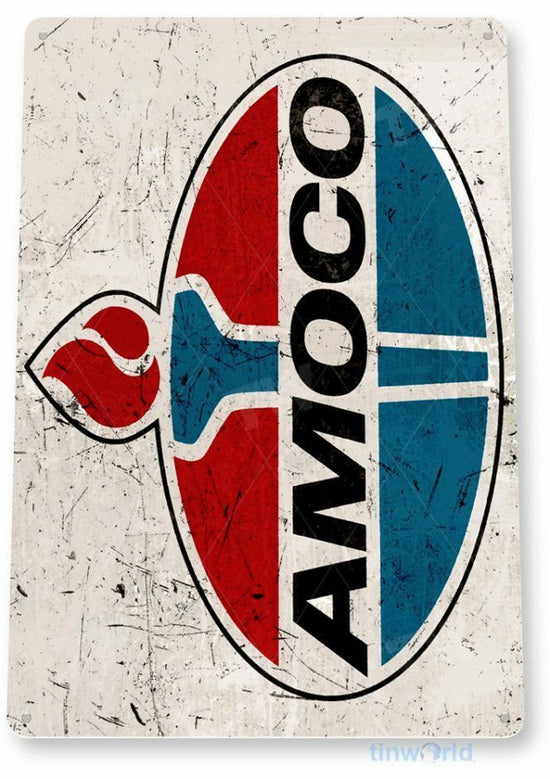 AMOCO OIL 11 X 8 TIN SIGN NOSTALGIC REPRODUCTION ADVERTISEMENT USA