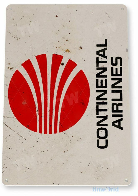 CONTINENTAL 11 X  8 TIN SIGN AVIATION AIRPLANE AIRCRAFT RETRO LAGUARDIA OHARE