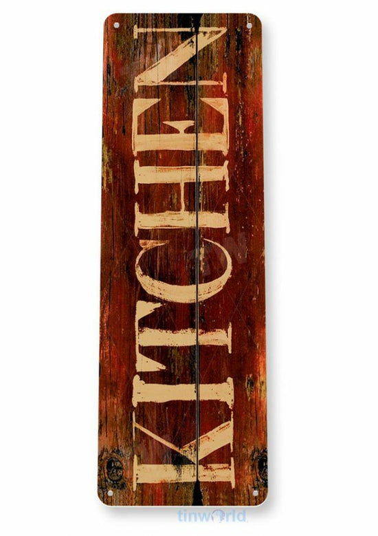 KITCHEN 11X4 TIN SIGN RESTAURANT GREASY SPOON DINER SANDWICH SHOP SUB