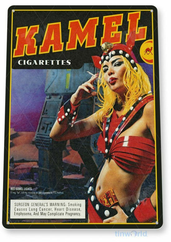 KAMEL 11X8 TIN SIGN TOBACCO SNUFF CIGARETTE PIPE TOBACCIANA DEALER