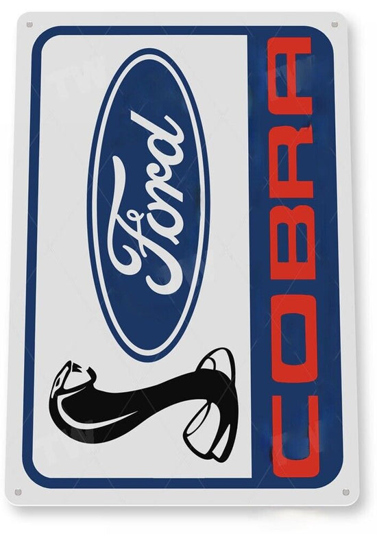 FORD COBRA TIN SIGN ELEANOR SUPER SNAKE GT 500 GT 350 MOTORSPORTS SVT NUMBERED