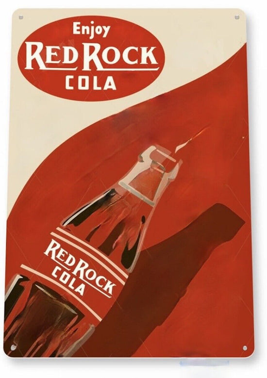 RED ROCK COLA TIN SIGN 1938 ATLANTA BABE RUTH GOLDEN GINGER ALE ATHENS SODA POP