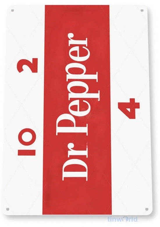 DR PEPPER TIN SIGN GOOD FOR LIFE SODA SOFT DRINK TASTE THE ORIGINAL POP 11x8 in