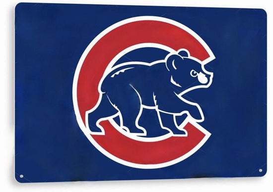 CHICAGO CUBS TIN SIGN WRIGLEY FIELD FLY THE W GRACE SANDBERG SLOAN PARK 12x18 in